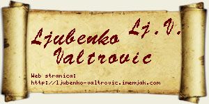 Ljubenko Valtrović vizit kartica